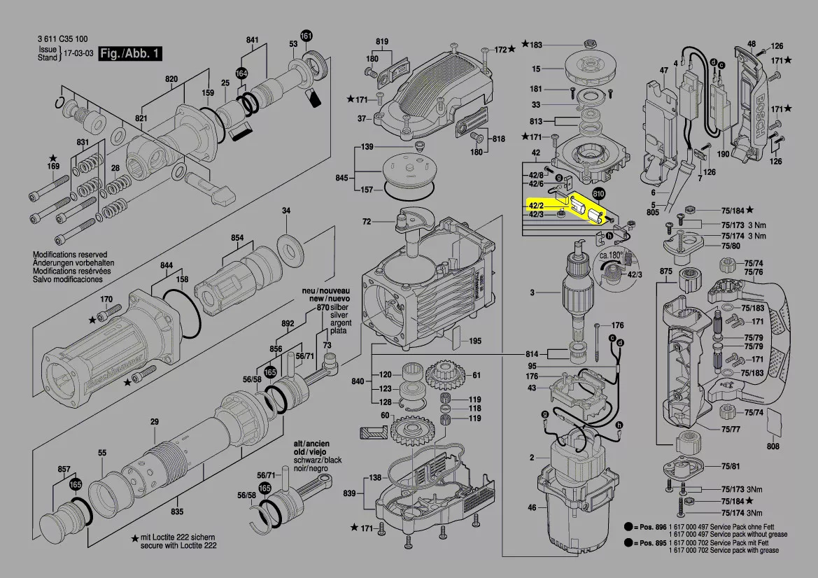 Porte-balai charbon réf. 1 614 336 017 Bosch